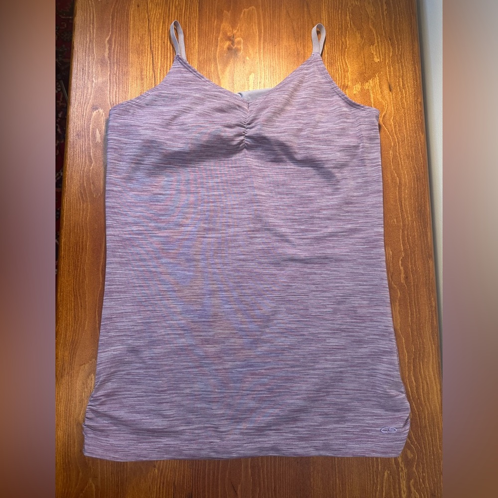 Champion Lavender Purple Space Dye Tank Size M Built In Bra Adjustable Straps